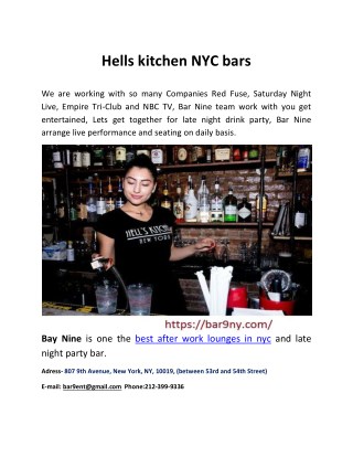 Hells kitchen nyc bars