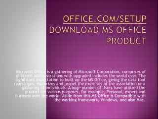 OFFICE.COM/SETUP ACTIVATE AND DOWNLOAD MS OFFICE