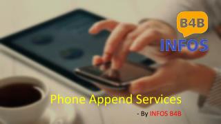 Phone Append Services | Phone Append | Phone Appending Companies