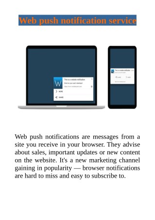 Web push notification service