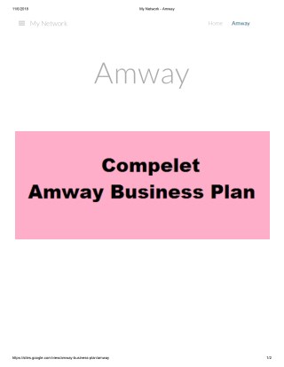 How we understand Amway Market Plan for earning in hiondi