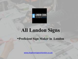 All London Signs - Shop Front Signs in London