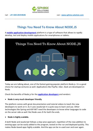 Things You Need To Know About NODE.JS