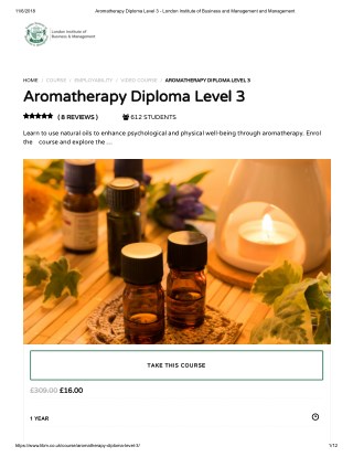 Aromatherapy Diploma Level 3 - LIBM