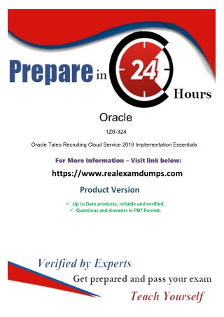 Oracle 1Z0-324 Exam Study Material - Oracle 1Z0-324 Exam Dumps Realexamdumps.com