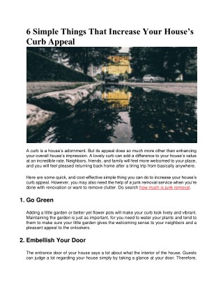 6 Simple Things That Increase Your House’s Curb Appeal