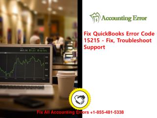 Fix QuickBooks Error Code 15215 - Fix, Troubleshoot Support