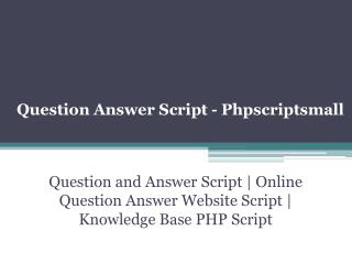 Online Question Answer Website Script | Knowledge Base PHP Script