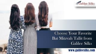 Choose Your Favorite Bat Mitzvah Tallit from Galilee Silks