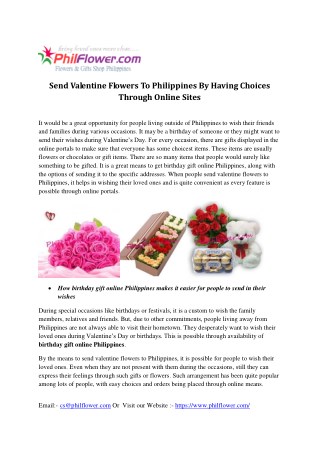 send valentine flowers to philippines