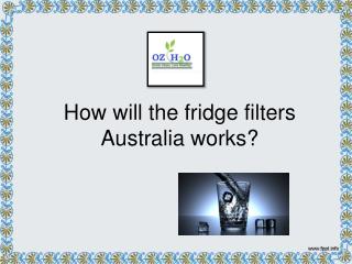 How will The Fridge Filters Australia Works in Order To Clean the Drinking Water?