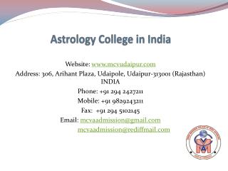 Astrology College in India