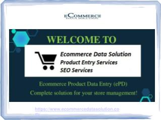 Ecommerce Product Entry & Outsource Data Entry Services Company in India