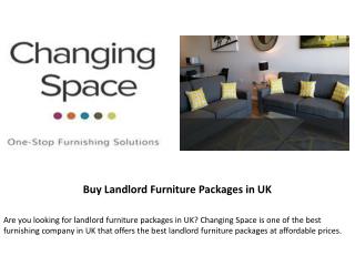 Buy Landlord Furniture Packages in UK