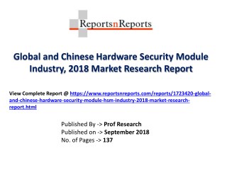 Global Hardware Security Module Industry with a focus on the Chinese Market