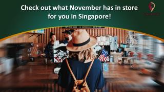 Check out what November has in store for you in Singapore!