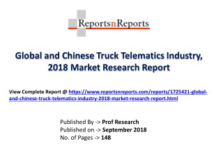 Global Truck Telematics Industry with a focus on the Chinese Market