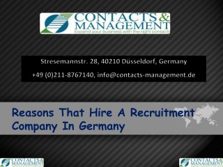 Reasons That Hire A Recruitment Company In Germany