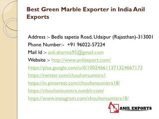 Best Green Marble Exporter in India Anil Export