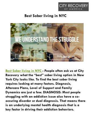 Best Sober living in NYC