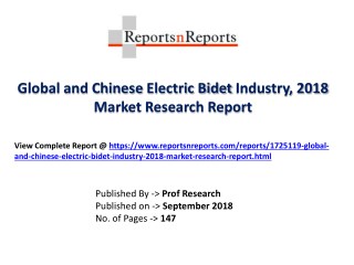 Global Electric Bidet Industry with a focus on the Chinese Market