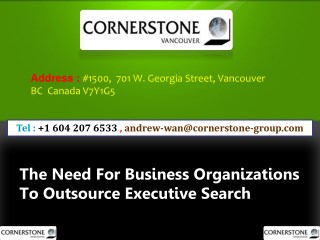 The Need For Business Organizations To Outsource Executive Search