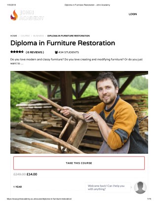 Diploma in Furniture Restoration - John Academy