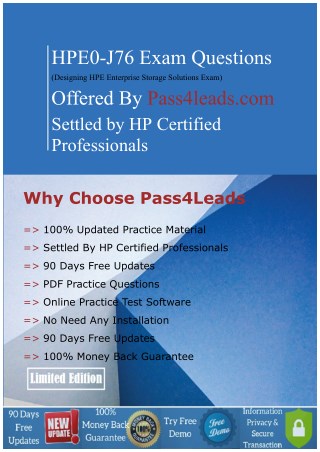 HP HPE0-J76 Practice Questions - HPE0-J76 PDF Dumps