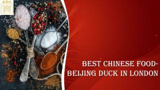 Best chinese food beijing duck in london