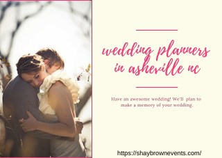 Wedding Planners in Asheville NC