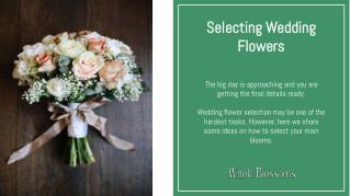 Select your online wedding flowers for unique decorations