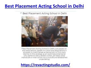Get the best placement Acting school in Delhi
