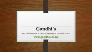 Gandhi’s | Indian restaurant in SE11
