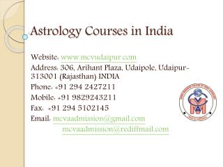 Astrology Courses in India