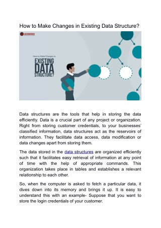 How to Make Changes in Existing Data Structure?