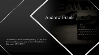 Andrew Frank - Graduated From St Xavier High School