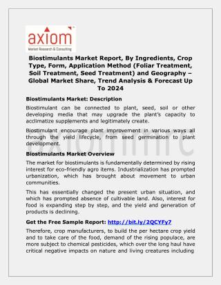 Bio-stimulants Market - Global Industry Analysis, Size, Trend & Application Report