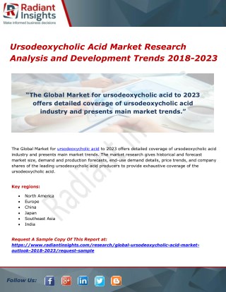 Ursodeoxycholic Acid Market Research Analysis and Development Trends 2018-2023