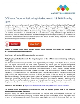 Offshore Decommissioning Market worth $8.76 Billion by 2025