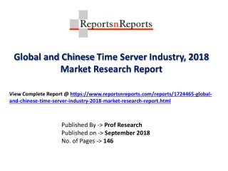 Global Time Server Industry with a focus on the Chinese Market