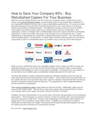 Refurbished Copier Repairs Service for HP copier, ricoh copier