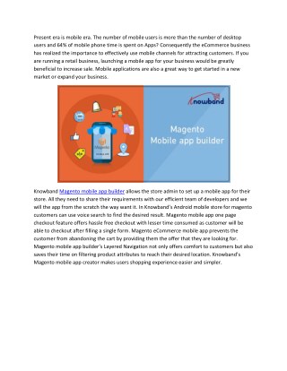 Knowband Magento Mobile app builder