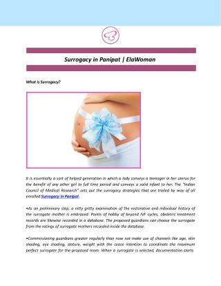 Surrogacy in Panipat | ElaWoman