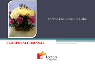 Adorno Con Rosas Un Color - Floresyalgomas Chile