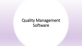 Quality Management software system