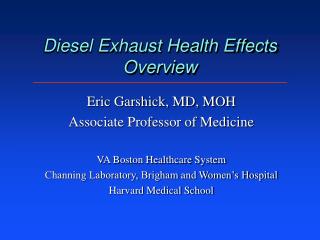 Diesel Exhaust Health Effects Overview