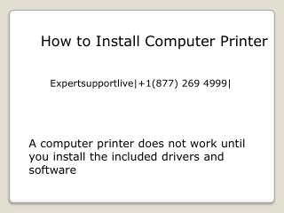 How to install computer printer