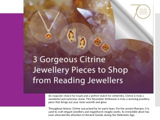 3 Gorgeous Citrine Jewellery Pieces to Shop From Reading Jewellers