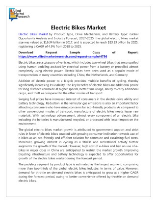 Electric Bikes Market Overview