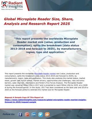 Global Microplate Reader Market Size, Share, Analysis and Research Report 2025